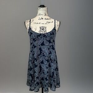 Abercrombie & Fitch Paisley Mini Dress Sleeveless Casual Summer‎ Dress L